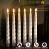AFINETH Flameless Taper Candles with 3D Wick, 9.6" Real Wax