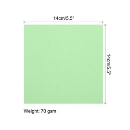 MECCANIXITY 25 Sheet Origami Paper Double Sided Light Green 5.5x5.5 Inch Square Sheet for Art Craft Project, Beginners, Gifts Decor