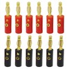 WWZMDiB 4mm Banana Plugs Stackable Connectors for Speaker Wire (12Pcs/6pair