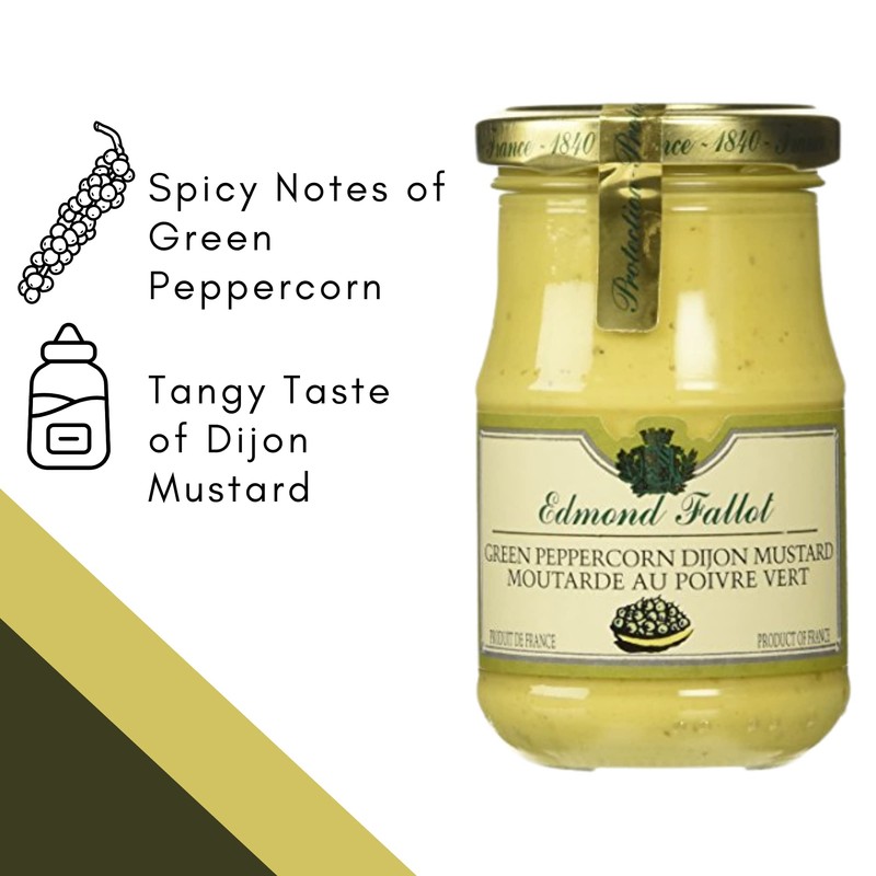Edmond Fallot Green Peppercorn Dijon Mustard by Edmond Fallot