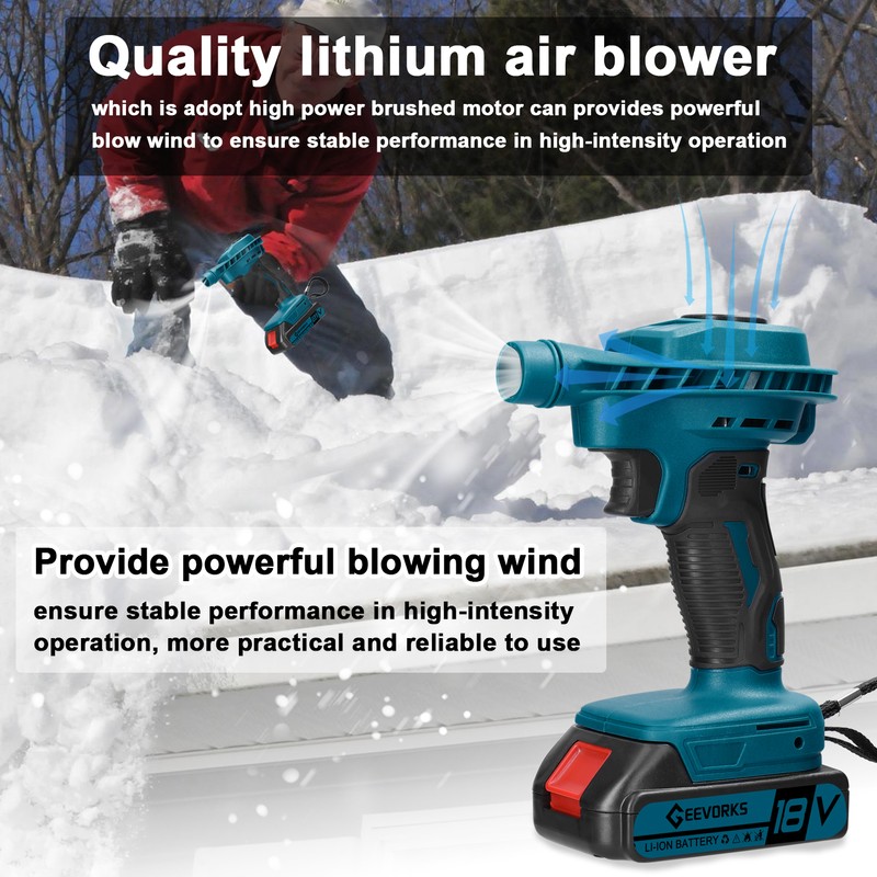 Geevorks High-Power Brushed Motor Electric Blower Strong Wind Air Blower