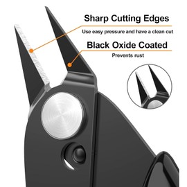 Wire Cutters,Flush Cutters,Wire Cutter,Side Cutters,Wire Cutters Small,Sprue Cutters,Model Clippers,Wire Snips,Jewellery Wire Cutters,Carbon Steel Side Cutters,Black,for Plastic Models,Jewellery