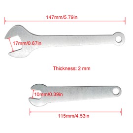 1set Router Wrench, 10mm and 17mm Open End Wrench Set for 3703 Fixed Base Router