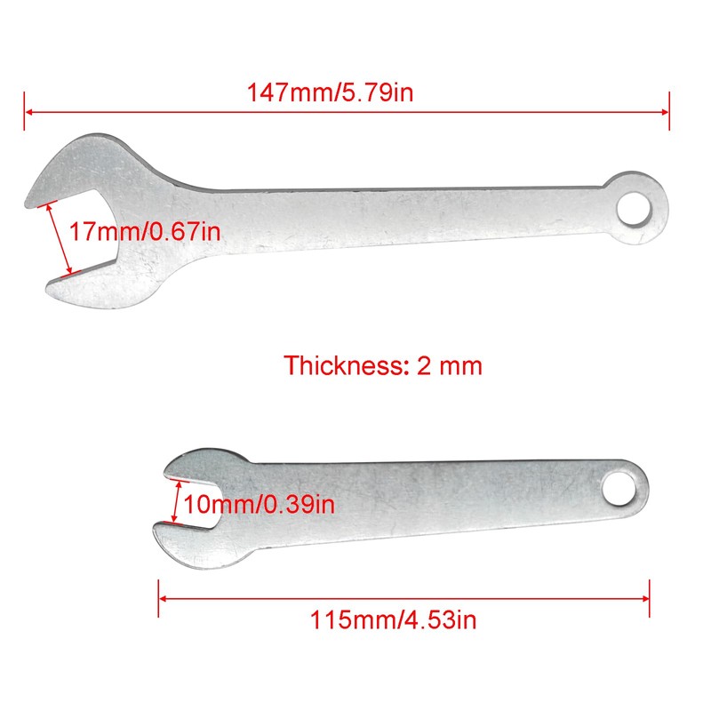 1set Router Wrench, 10mm and 17mm Open End Wrench Set