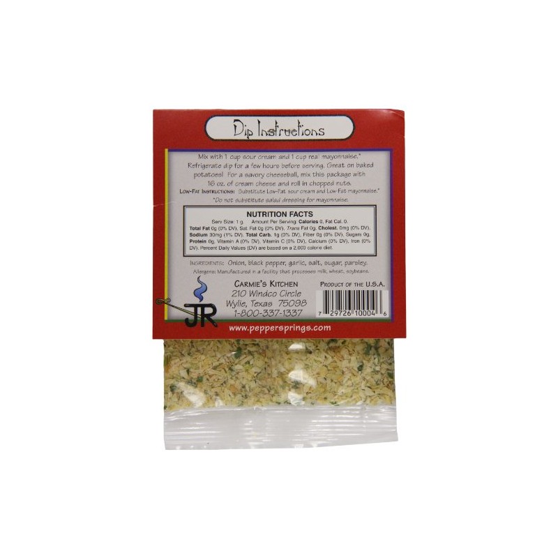 Carmie's Kitchen Jr's Ranch Dip Mix, 0.9 Ounce