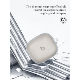 Case for Beats Powerbeats Pro 2 Wireless Bluetooth Earbuds - Noise Cancelling,BOVUGAC High Transparency Soft TPU Shockproof Cover with Keychain,Cleaning Kit and Lanyard-Clear