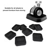 8pcs Wheel Stoppers Rubber Universal Scratch Proof Bed Sofa Caster