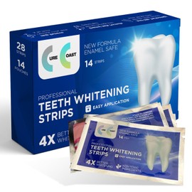 Teeth Whitening Strips -28 Session Upgraded Teeth Whitening Strips for Tooth Whitening - Non Sensitive Formula Safe for Enamel + Mint Flavor Made in The UK