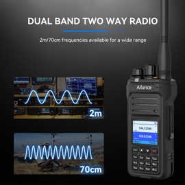 Retevis Ailunce HA1UV Ham Radio,Dual Band Handheld Radio with Cable,IP67 Waterproof,USB-C Rechargeable,2800mAh Battery,NOAA Weather Receiver,Long Range Handheld Walkie Talkies for Emergency(1 Pack)