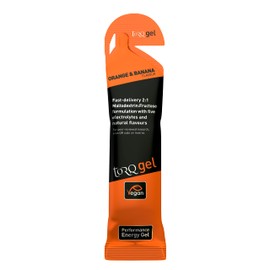 Torq Energy Gel Orange & Banana - Sports, Cycling, Running Gels with 30 g Carbohydrates, Box of 15