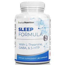 Herbal Nutrition Suplemento de apoyo para el sueo La frmula para dormir es un suplemento para dormir con mltiples ingredientes con melatonina, GABA,  