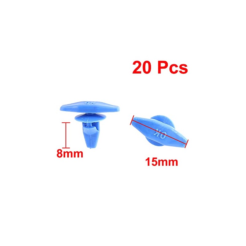 uxcell 20 Pcs Blue Auto Car Door Card Interior Weatherstrip