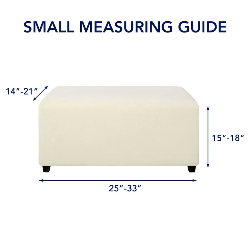 PureFit Super Stretch Soft FormFit Ottoman Cover Rectangle - Ottoman