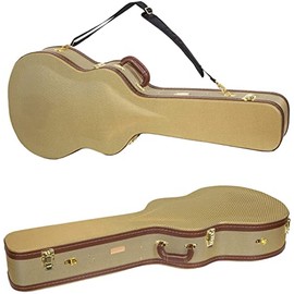 Crossrock Backpack Wood Case for 335 Style 6 Strings Semi-Hollow & Hollowbody Electric Guitars-Tweed(CRW700SATW)