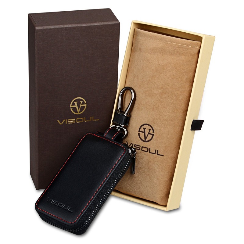 VISOUL Smart Key Case, Genuine Leather, Italian Leather, Cover Type,