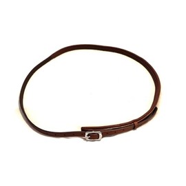 Leather Neck Ring Neck Strap Flat for Horses Adjustable Padded Colour Cognac