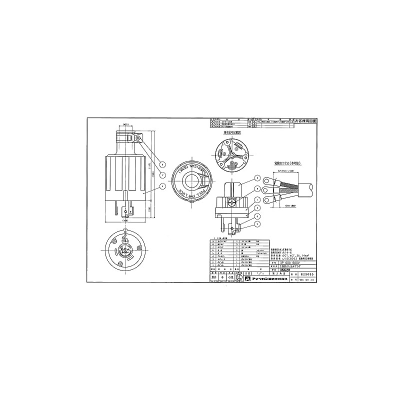 American Ltd. Catch Shape Plug Black 3p600 V