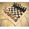 Vintage Marble Chess Set 12" (Marina Pink (Base) & Black)