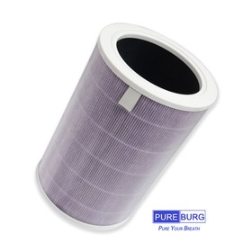 PUREBURG M8R-FLH Replacement Filter Compatible with Xiaomi Mi Air Purifier 3C 3H 3, 2C 2H 2S, Pro Air Purifier, H13 HEPA 4-Stage Filtration Activated carbon Air Clean Dust VOCs