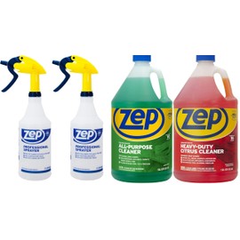 Zep Zep Professional Sprayer Bottle 32 ounces (2 Pack) ZU0567128 All-Purpose Cleaner & Degreaser Heavy-Duty Citrus Degreaser Professional Strength Cleaner and Degreaser