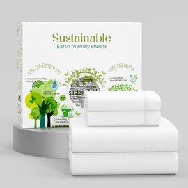 SUPREME ELEGANCE Queen Size White 100% Cotton Sheet Set – 400 Thread Count, Wrinkle-Resistant, Soft Sateen Weave, Hotel Quality Bed Sheets, Deep Pocket Fitted Sheet, 4-Piece Bedding Set – White