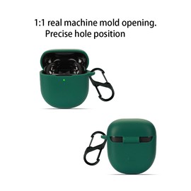 QWYJ for Bose QuietComfort Earbuds II Case (2022) Carcasa Protectora de Silicona, para Bose QuietComfort Earbuds II (2022) Funda de Carga Portátil con Mosquetón Llavero Anti-perdida (Rojo)