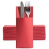 CHIC 50 Softpoint Cutlery Napkins, Cutlery Pockets, Red