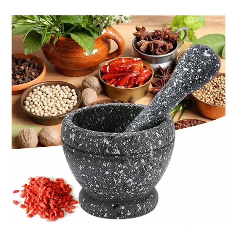 Mortero Molcajete Triturador Machacador Especias Mascarillas