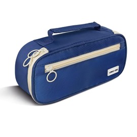 Lonely Oak Large Capacity Pencil Case, Aesthetic Cute Pencil Pouch Bag for Kids & Adult, Big Pen Case with Double Smooth Zipper and Extra Compartment(Blue)