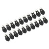 20 Sets Leather D Rings for Purse Genuine Leather D