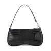 Donally Women's Shoulder Bag, Handbag, Handbag, Small, Thin Leather,, Black