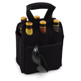 ONIVA - a Picnic Time Brand Six Pack Insulated Beverage Tote, Black, 13 x 8 x 2