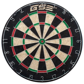 Professional Bristle Dart Board Games Set with Six 17 Grams Steel Tip Darts. Regulation Size Sisal Dartboard Game Set (Dartboard with Darts)