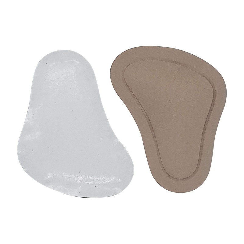 Green Feet 2 Pairs Orthopaedic Metatarsal Pads White Leather T-Shape