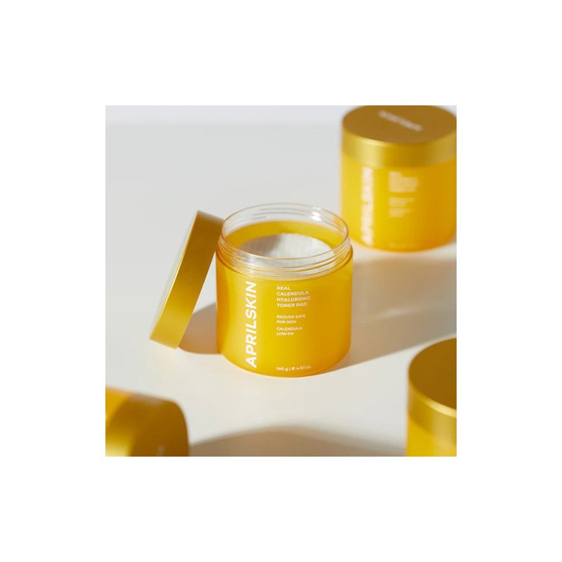 APRILSKIN [APRILSKIN]Real Calendula Hyaluronic Toner Pad (60ea)