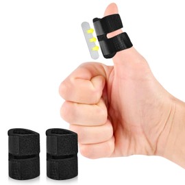VerteLife 2 Pcs Finger Splints for All Finger, Adjustable Trigger Finger Support Thumb Splint Mallet Finger Brace Immobilization for Broken Finger Straightening Arthritis and Finger Pain Relieve