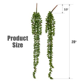 dallisten 6 Pcs Artificial Succulents Hanging Plants, Fake String of Pearls Greenery Plants,Decoration for Wall, Home,Garden,Indoor and Outdoor
