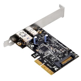 SilverStone SST-ECU03 - SuperSpeed 1x USB 3.1 Type C, 1x USB 3.1 Tpye A PCI-E Express Card Gen 2.0 2x, 10Gbps, support low profile