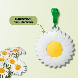 homiez Tablecloth Weight Flower - Extra Heavy (56g) - Tablecloth Weights Against Wind - Set of 4 - with Metal Core - Tablecloth Holder for Garden, Balcony, Camping, Outdoor (Daisy)