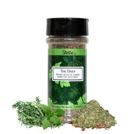 Stella Foods The Daily Herb & Spice Blend - Versatile All-Purpose Seasoning - Low FODMAP, Vegan, Gluten-Free, No Onion or Garlic, 5.0 oz Bottle