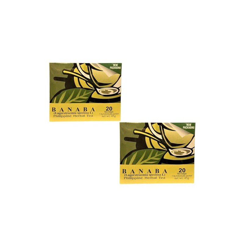 Banaba Philippine Tea Organic Herbal - Pack of 2-20 Teabags