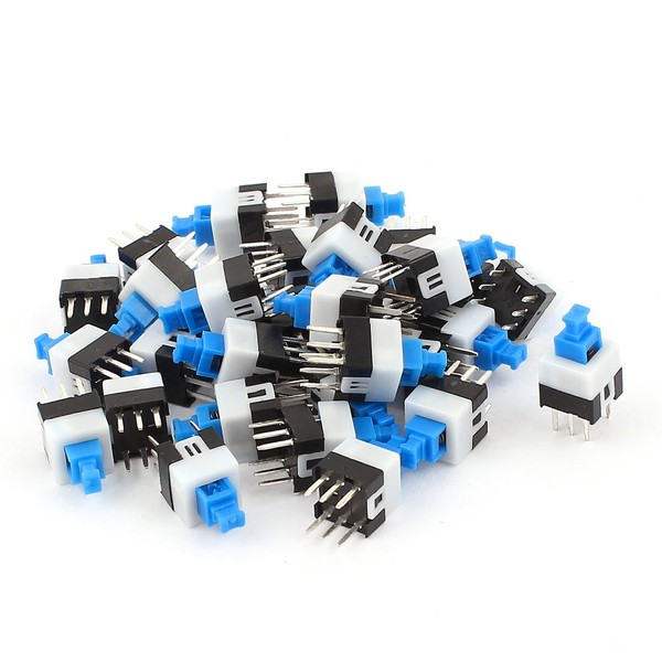 uxcell Push Button Switch Micro Switch Self Locking 6 Pin