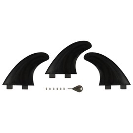 iBOARD Surfboard FCS Fins for Longboard&Shortboard,3Pcs Fins with 1 Fin Key and 5 Screws,Replacement for Surfboard