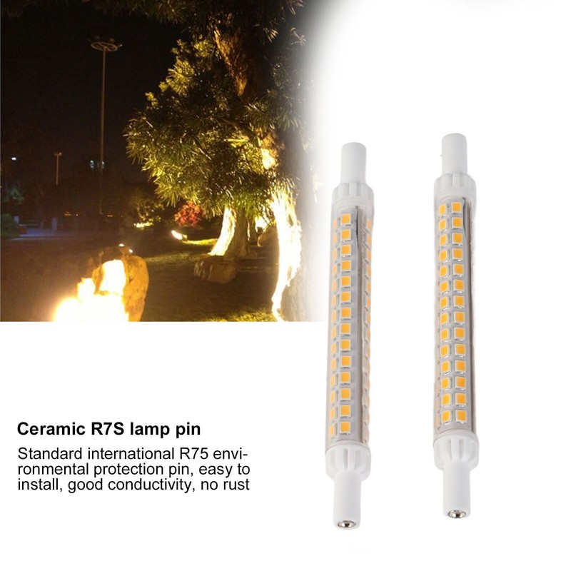 2Pcs R7S 98LED Bulb Double Ended 118mm Dimmable Flood Light