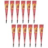 12pcs 0.9oz Temporary Tattoo Paste Red Professional Waterproof Safe DIY