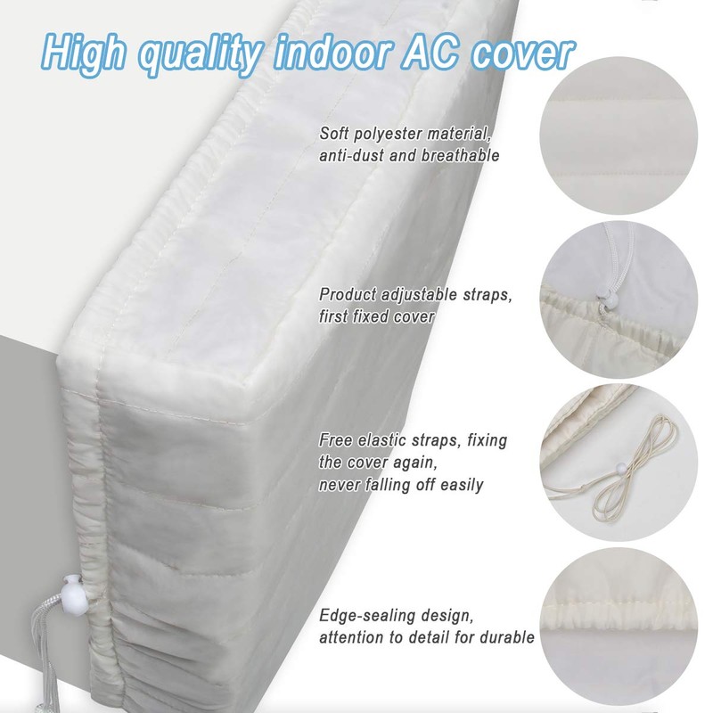 Luxiv Indoor Air Conditioner Cover, White Window Unit Protection Anti-Rust