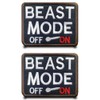 Pack of 2 "Beast Mode" Funny Flag Patch Removable Patches