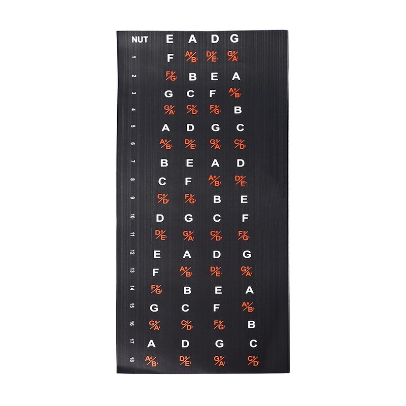 Fretboard Stickers, Bass Fret Board Decal Clear Marking for Beginner