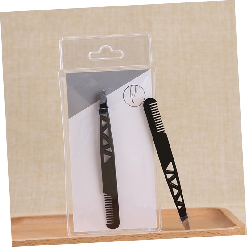 FOMIYES 3sets Quality Eyebrow Tweezer Trimmer Dual-use Makeup Tool Anti-slip