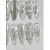 Clear Cross Handmade Nail Tips - Almond (Length - part